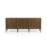 Made from toasted oak with slim legs, nine drawers bring antique European vibes to modern bedroom styling. This item has been modified to comply with the STURDY Act. See a full list of modified products and data changes in the “STURDY Act” file in the Downloads section below Amethyst Home provides interior design, new home construction design consulting, vintage area rugs, and lighting in the Dallas metro area.