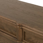 Made from toasted oak with slim legs, nine drawers bring antique European vibes to modern bedroom styling. This item has been modified to comply with the STURDY Act. See a full list of modified products and data changes in the “STURDY Act” file in the Downloads section below Amethyst Home provides interior design, new home construction design consulting, vintage area rugs, and lighting in the Newport Beach metro area.