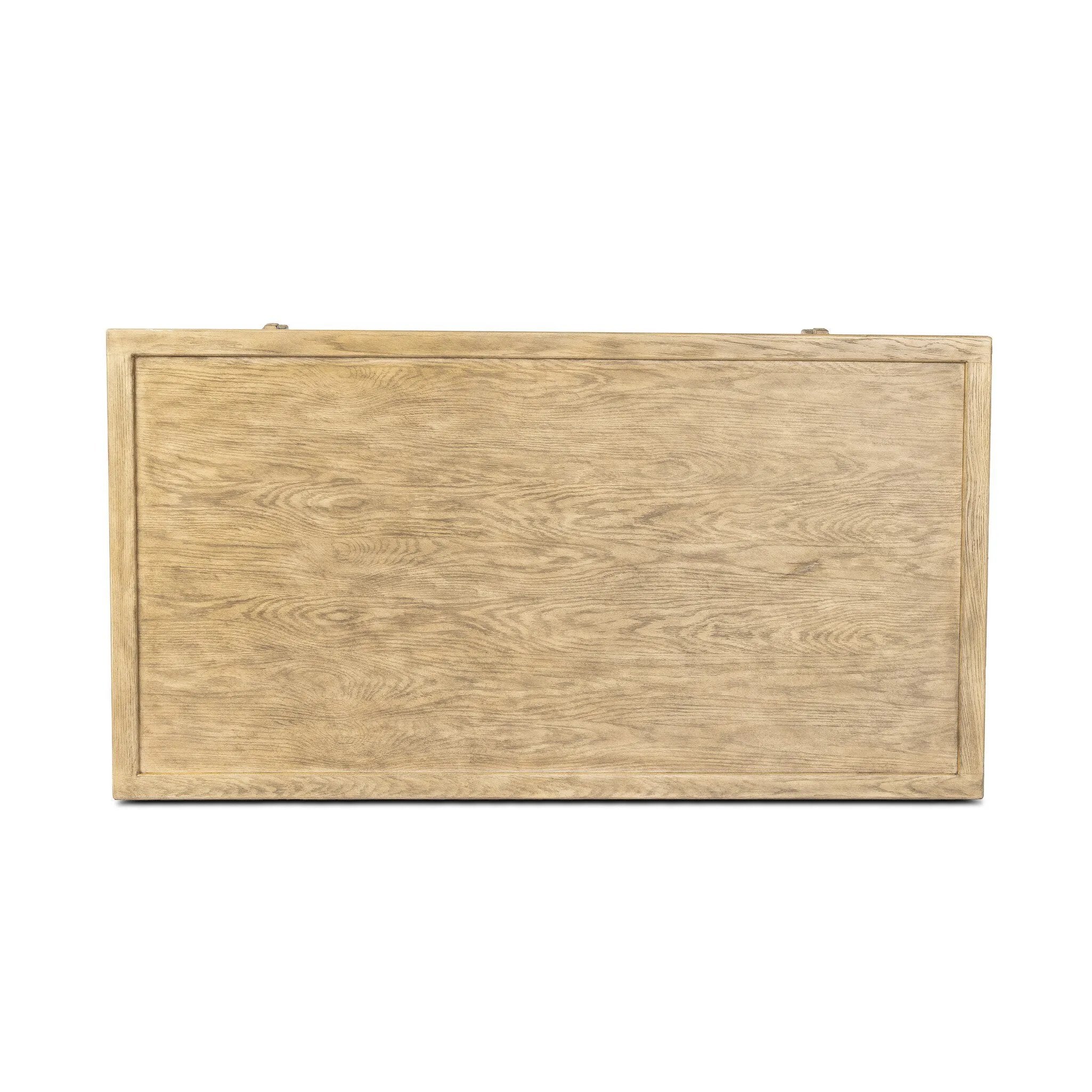 This Asian-inspired design made from light, distressed oak features mortise-and-tenon joinery, which connects protruding stretchers to sturdy legs. Lower shelving for bonus storage and display Amethyst Home provides interior design, new home construction design consulting, vintage area rugs, and lighting in the Newport Beach metro area.