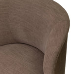 Great for smaller spaces or a reading nook, this petite slipper chair is backed with textured wood that folds into wings, cradling the head and shoulders for a little extra support. Features a 360-degree swivel base.As enthusiasts of organic modern design at Amethyst, we love the optimistic inspired Trisha Swivel Chair - Laughlin Cafe. Amethyst Home provides interior design, new home construction design consulting, vintage area rugs, and lighting in the Kansas City metro area.