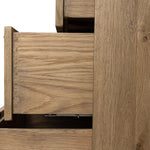 Modern Shaker style meets Scandinavian simplicity in this warm worn oak dresser. Seven spacious drawers with leather pulls provide plenty of room for clothing.As enthusiasts of organic modern materials at Amethyst, we love the warm modern inspired Tula 7 Drawer Dresser - Worn Oak Veneer. Amethyst Home provides interior design, new home construction design consulting, vintage area rugs, and lighting in the Los Angeles metro area.