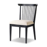 A linear dining style inspired by Japanese tea houses, crafted from black-finished ash. Designed for comfort, a thick cushion seat is upholstered in a casual poly-linen blend Amethyst Home provides interior design, new home construction design consulting, vintage area rugs, and lighting in the Laguna Beach metro area.