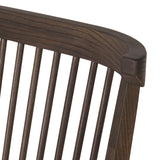 A linear dining style inspired by Japanese tea houses, crafted from natural ash. Designed for comfort, a thick cushion seat is upholstered in a casual poly-linen blend Amethyst Home provides interior design, new home construction design consulting, vintage area rugs, and lighting in the Alpharetta metro area.