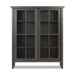 Long sliding doors with paper cord stripes inspired by Japanese teahouses bring a traditional look to this spacious cabinet. Made from oak in a smoked black finish, with a slightly oversized top.As lovers of luxe aesthetics at Amethyst, we love the optimistic inspired Tuscola Cabinet. Amethyst Home provides interior design, new home construction design consulting, vintage area rugs, and lighting in the Portland metro area.