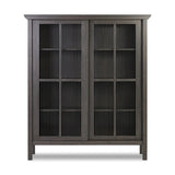 Long sliding doors with paper cord stripes inspired by Japanese teahouses bring a traditional look to this spacious cabinet. Made from oak in a smoked black finish, with a slightly oversized top.As lovers of luxe aesthetics at Amethyst, we love the optimistic inspired Tuscola Cabinet. Amethyst Home provides interior design, new home construction design consulting, vintage area rugs, and lighting in the Portland metro area.