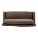 Meet the piece that can do it all. Coffee-colored fabric covers a long bench-style seat, while a concealed sleeper mechanism allows for easy pullout to transform this flexible piece into an extra bed. Curved slope arms finish into a fixed slipcover with kick-pleats at the front. Amethyst Home provides interior design, new home construction design consulting, vintage area rugs, and lighting in the Scottsdale metro area.