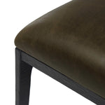 A metal frame with a tapered profile pairs with a moss-colored top-grain leather seat and back, striking balance in both scale in texture.As fans of wabi sabi aesthetics at Amethyst, we love the optimistic inspired Valeene Dining Chair - Dulane Moss. This item pairs well with other brands such as Surya and is perfect for minimalist homes Amethyst Home provides interior design, new home construction design consulting, vintage area rugs, and lighting in the Scottsdale metro area.