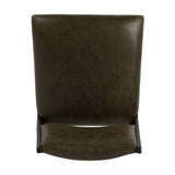 A metal frame with a tapered profile pairs with a moss-colored top-grain leather seat and back, striking balance in both scale in texture.As fans of wabi sabi aesthetics at Amethyst, we love the optimistic inspired Valeene Dining Chair - Dulane Moss. This item pairs well with other brands such as Surya and is perfect for minimalist homes Amethyst Home provides interior design, new home construction design consulting, vintage area rugs, and lighting in the Seattle metro area.
