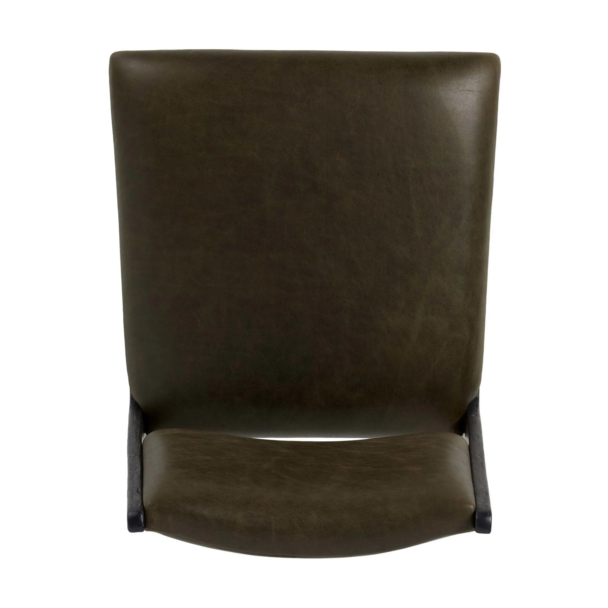 A metal frame with a tapered profile pairs with a moss-colored top-grain leather seat and back, striking balance in both scale in texture.As fans of wabi sabi aesthetics at Amethyst, we love the optimistic inspired Valeene Dining Chair - Dulane Moss. This item pairs well with other brands such as Surya and is perfect for minimalist homes Amethyst Home provides interior design, new home construction design consulting, vintage area rugs, and lighting in the Seattle metro area.