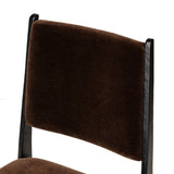 A metal frame with a tapered profile pairs with a velvety brown upholstered seat and back, striking balance in both scale in texture.As lovers of natural aesthetics at Amethyst, we love the warm modern inspired Valeene Dining Chair - Monte Chocolate. This item pairs well with other brands such as Four Hands and is perfect for loft homes Amethyst Home provides interior design, new home construction design consulting, vintage area rugs, and lighting in the Winter Garden metro area.