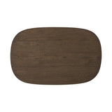 Made from rustic brown oak, a rectangular coffee table is streamlined while not short on presence, with its exaggerated cylinder legs and polished pill-shaped top Amethyst Home provides interior design, new home construction design consulting, vintage area rugs, and lighting in the Tampa metro area.