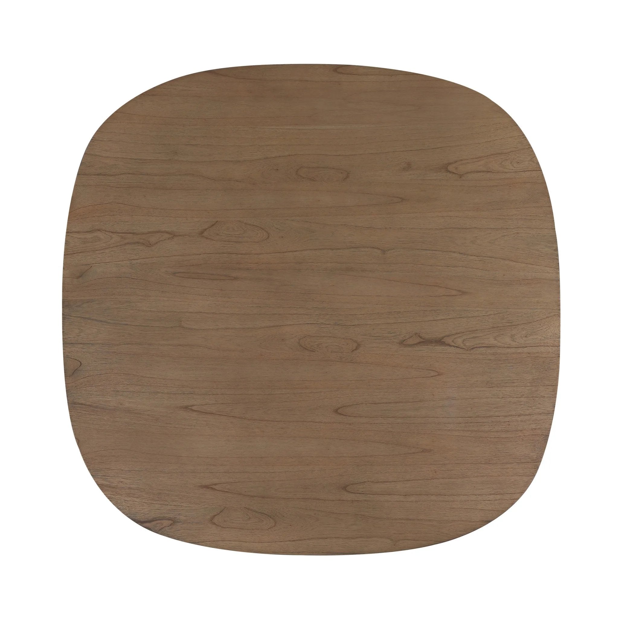 Center your dining space with a beautifully simple style inspired by soft Brutalism. Made from solid mindi with a light, sandy finish, this monolithic piece features a unique "squircle" tabletop, with flowing curves on its edges. A substantial plinth base is rotated to a 45-degree angle to highlight this piece's playful shaping Amethyst Home provides interior design, new home construction design consulting, vintage area rugs, and lighting in the Winter Garden metro area.