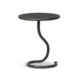 Featuring Vera Hammered Gunmetal End Table by Four Hands at Amethyst Home. A low-profile end table features a snake-like base finished in a hammered gunmetal. Perfectly sized to keep your favorite drink or book within reach, to make your evening ritual a little smoother. Overall Dimensions: 16.00"w x 16.00"d x 18.75"h. Amethyst Home provides interior design, new home construction design consulting, vintage area rugs, and lighting in the Charlotte metro area.