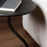 Featuring Vera Hammered Gunmetal End Table by Four Hands at Amethyst Home. A low-profile end table features a snake-like base finished in a hammered gunmetal. Perfectly sized to keep your favorite drink or book within reach, to make your evening ritual a little smoother. Overall Dimensions: 16.00"w x 16.00"d x 18.75"h. Amethyst Home provides interior design, new home construction design consulting, vintage area rugs, and lighting in the Houston metro area.