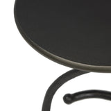 Featuring Vera Hammered Gunmetal End Table by Four Hands at Amethyst Home. A low-profile end table features a snake-like base finished in a hammered gunmetal. Perfectly sized to keep your favorite drink or book within reach, to make your evening ritual a little smoother. Overall Dimensions: 16.00"w x 16.00"d x 18.75"h. Amethyst Home provides interior design, new home construction design consulting, vintage area rugs, and lighting in the Newport Beach metro area.