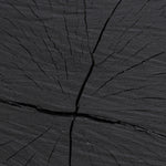 Ground any room with a style inspired by the beautiful simplicity of nature. Made of black-finished resin, the form for this special piece is molded from a tree trunk that's been cut into a square, then cast in resin to recreate the same  texture of the trunk, even the saw marks where it was cut — talk about a true statement piece Amethyst Home provides interior design, new home construction design consulting, vintage area rugs, and lighting in the Charlotte metro area.