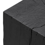 Ground any room with a style inspired by the beautiful simplicity of nature. Made of black-finished resin, the form for this special piece is molded from a tree trunk that's been cut into a square, then cast in resin to recreate the same  texture of the trunk, even the saw marks where it was cut — talk about a true statement piece Amethyst Home provides interior design, new home construction design consulting, vintage area rugs, and lighting in the Des Moines metro area.