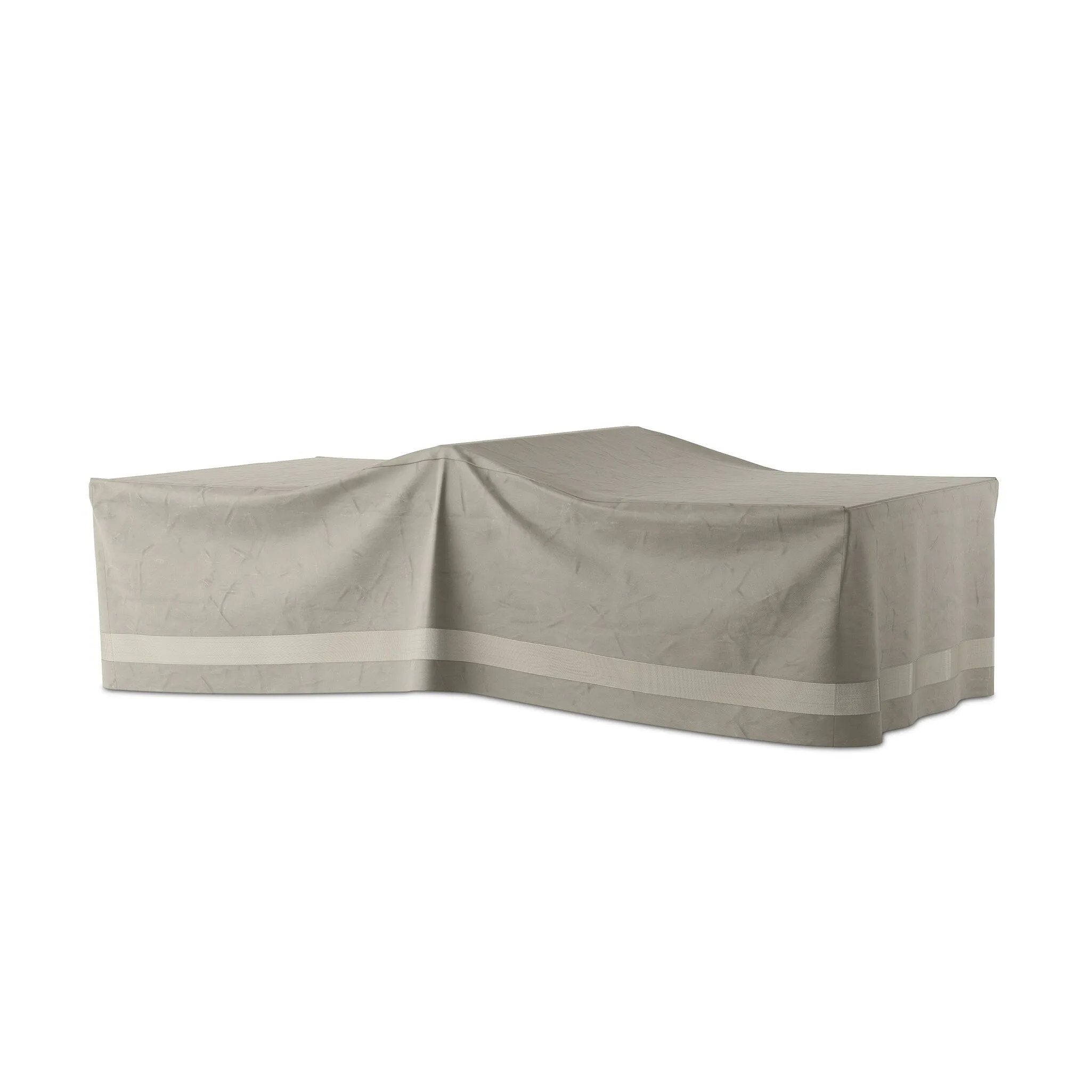 Outdoor furniture protection for all seasons. It's recommended to keep the bottom from touching the ground, and if the cover is taller than the furniture piece, add a pillow or object underneath to help ventilate. Storage bag included. Amethyst Home provides interior design, new home construction design consulting, vintage area rugs, and lighting in the Alpharetta metro area.