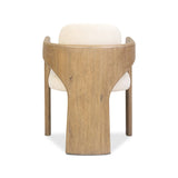 Striking from every view. This statement-making chair combines beautiful natural oak in tripod form with high-performance fabric. The cantilever design, with a wide plank back and sloping arms, form an eye-catching silhouette for the floating seat and overflowing back cushion. Amethyst Home provides interior design, new home construction design consulting, vintage area rugs, and lighting in the Winter Garden metro area.