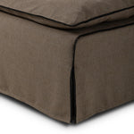 Comfort driven for serious lounging, without sacrificing modern design. This chaise's duvet-style back and T-cushion create the ultimate spot to relax, with its soft feather-blend cushioning. Finished with overlock stitching to create the edges' tailored look.As fans of wabi sabi materials at Amethyst, we love the designer inspired Yates Chaise. Amethyst Home provides interior design, new home construction design consulting, vintage area rugs, and lighting in the Charlotte metro area.