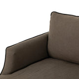 Comfort driven for serious lounging, without sacrificing modern design. This chaise's duvet-style back and T-cushion create the ultimate spot to relax, with its soft feather-blend cushioning. Finished with overlock stitching to create the edges' tailored look.As fans of wabi sabi materials at Amethyst, we love the designer inspired Yates Chaise. Amethyst Home provides interior design, new home construction design consulting, vintage area rugs, and lighting in the Miami metro area.