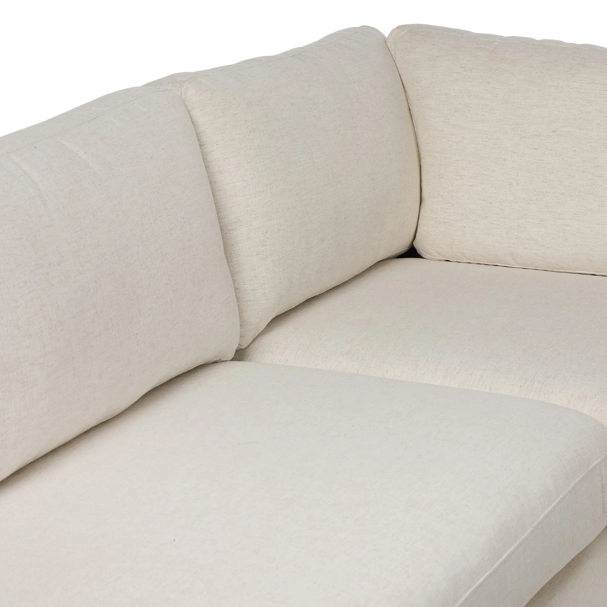 Featuring Yelena Crypton Nomad Snow 3-Piece Sectional by Four Hands at Amethyst Home. Add a touch of modern sophistication to your space with the streamlined silhouette and dramatic side profile of this track arm sectional. Subtle tapering along the side adds visual interest, while the bench-style seating invites relaxation. Extra plush foam cushions an. Amethyst Home provides interior design, new home construction design consulting, vintage area rugs, and lighting in the Newport Beach metro area.