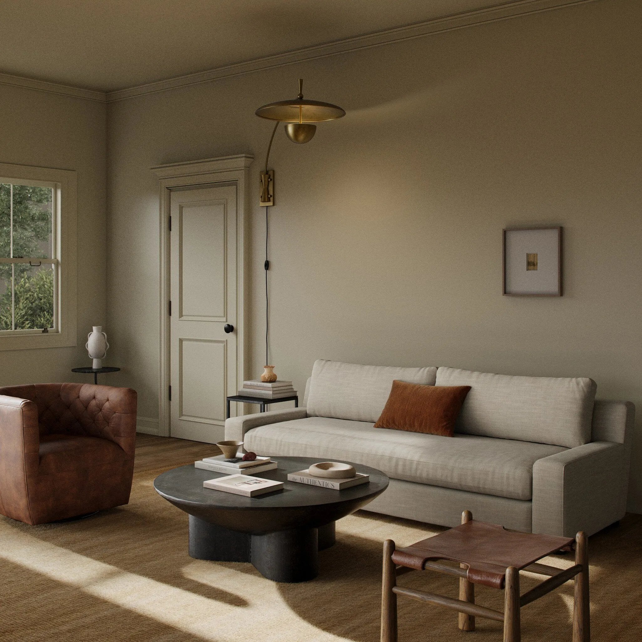 As lovers of organic modern aesthetics at Amethyst, we love the optimistic inspired Yelena Sofa - Savoy Parchment. This item pairs well with other brands such as Four Hands and is perfect for eclectic homes Amethyst Home provides interior design, new home construction design consulting, vintage area rugs, and lighting in the Kansas City metro area.