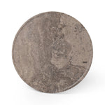 Featuring Zane Warm Grey Marble End Table by Four Hands at Amethyst Home. Ground your living space with a rounded end table of grey-finished marble. With thoughtful design touches like bullnose edging and a tray-style top, this table's detailing crafts an elevated artisan look that's sure to spark conversation. Overall Dimensions: 24.50"w x 24.50"d x 18.00"h. Amethyst Home provides interior design, new home construction design consulting, vintage area rugs, and lighting in the Houston metro area.