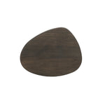 Shape and material share the spotlight in this pedestal-style end table of solid grey oak Amethyst Home provides interior design, new home construction design consulting, vintage area rugs, and lighting in the Newport Beach metro area.