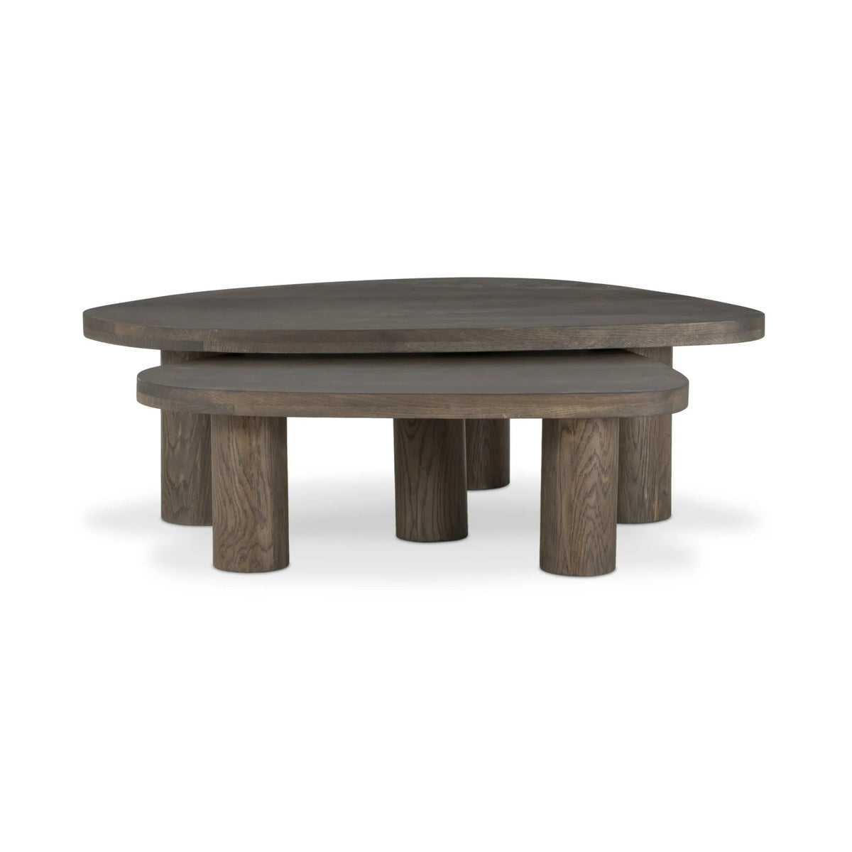 Zion Grey Tobacco Oak Nesting Coffee Table Set | ready to ship!