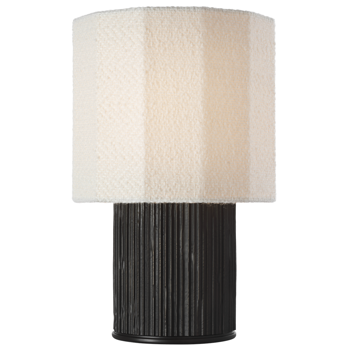 Featuring Fumar 18" Table Lamp Ridged Carbon by Visual Comfort at Amethyst Home. Fumar 18" Table Lamp in Ridged Carbon with Bouclé Shade
Overall Dimensions: 11" L x 11" W x 17.5" HWeight : 14 lbs.. Amethyst Home provides interior design, new construction, custom furniture, and area rugs in the Alpharetta metro area