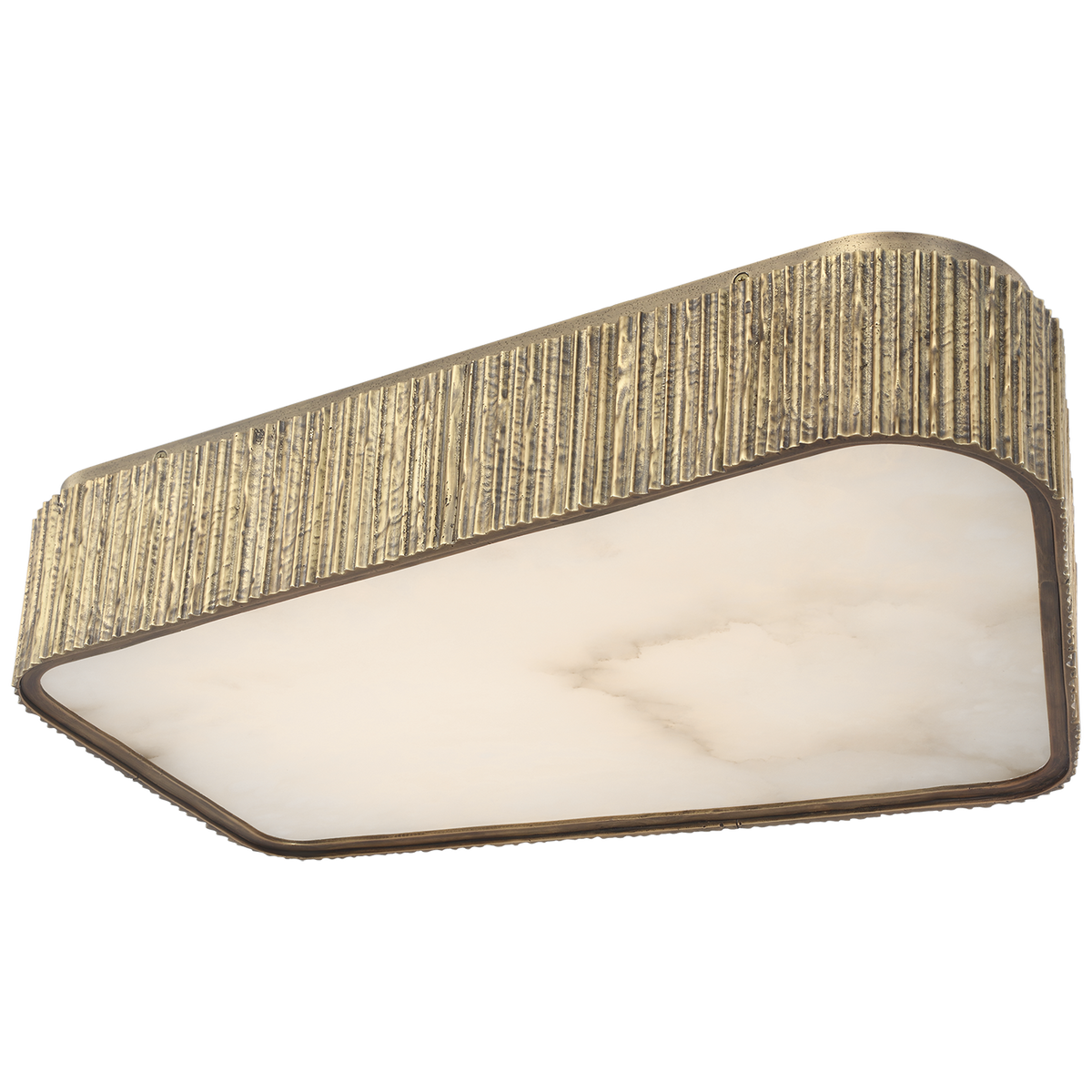 Fumar 21" Asymmetrical Flush Mount Ridged Tombac | shipping 11/20/2025
