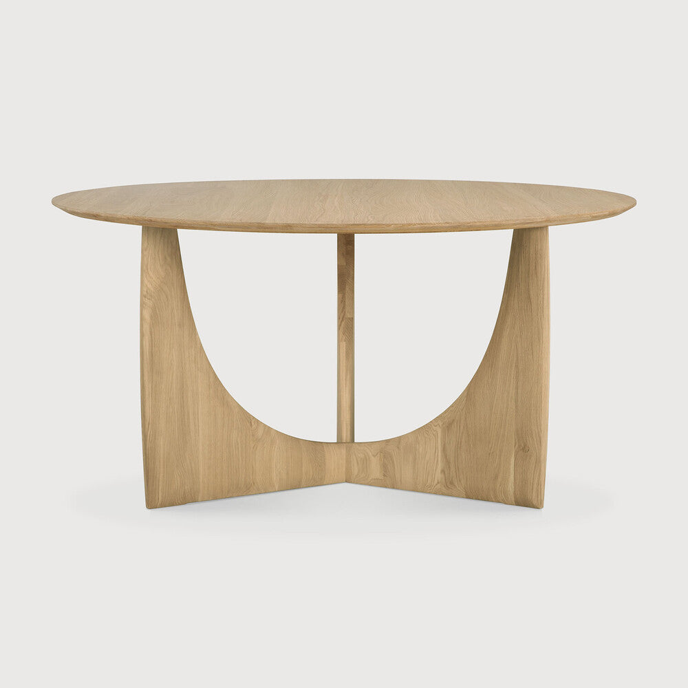 Geometric Oak Round Dining Table | ready to ship!