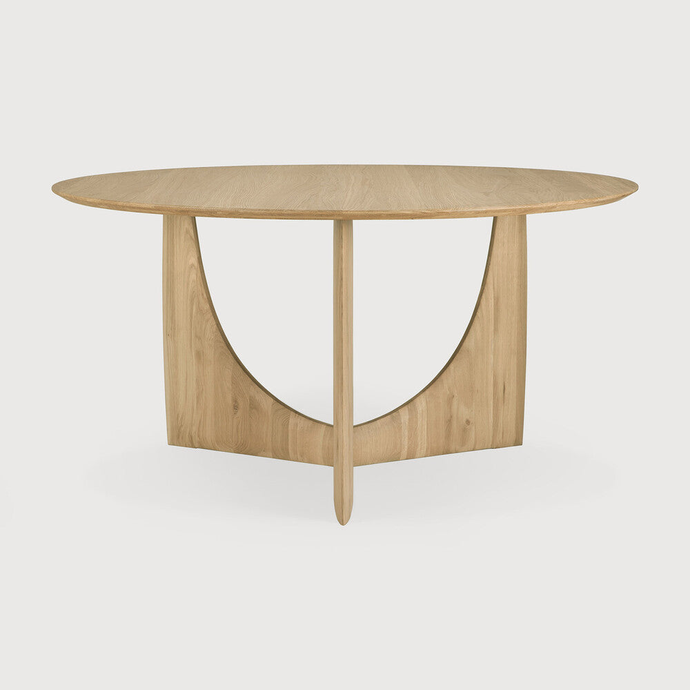 Geometric Oak Round Dining Table | ready to ship!