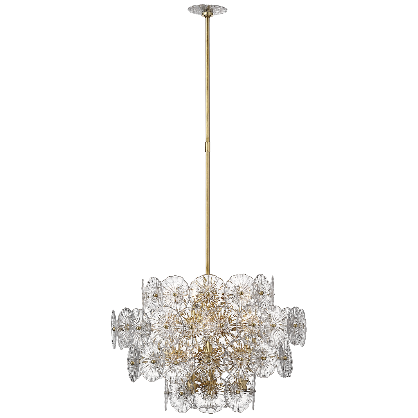 Featuring Gianna 24" Chandelier Gild by Visual Comfort at Amethyst Home. Gianna 24" Chandelier in Gild with Clear Glass
Overall Dimensions: 24" L x 24" W x 60.5" HWeight: 25 lbs.. Amethyst Home provides interior design, new construction, custom furniture, and area rugs in the Miami metro area