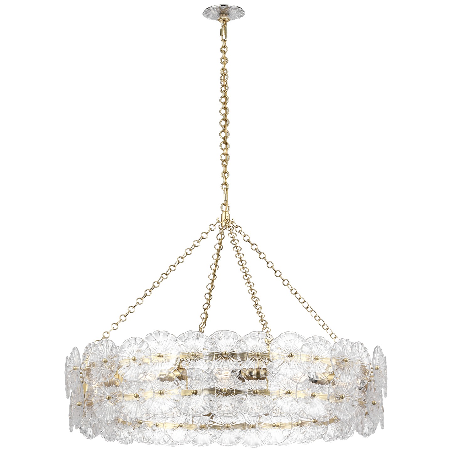 Featuring Gianna 36" Ring Chandelier Gild by Visual Comfort at Amethyst Home. Gianna 36" Ring Chandelier in Gild with Clear Glass
Overall Dimensions: Height : 35.75" L x 35.75" W x 24.5" HWeight: 41 lbs.. Amethyst Home provides interior design, new construction, custom furniture, and area rugs in the Houston metro area