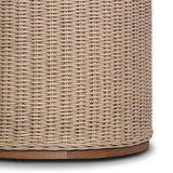 Giles Outdoor Woven Umbrella Cover-Round - Stained Toasted Brown-FSC | shipping 10/10/2026