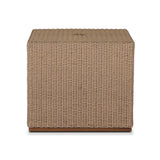 Giles Outdoor Woven Umbrella Cover-Square - Stained Toasted Brown-FSC | shipping 10/10/2026