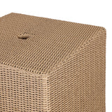 Giles Outdoor Woven Umbrella Cover-Square - Stained Toasted Brown-FSC | shipping 10/10/2026
