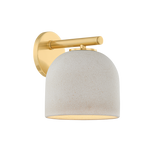 Cara Wall Sconce - Aged Brass/Ceramic Cream Pebble | ready to ship!