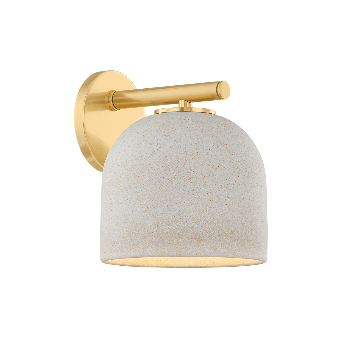 Cara Wall Sconce - Aged Brass/Ceramic Cream Pebble | ready to ship!