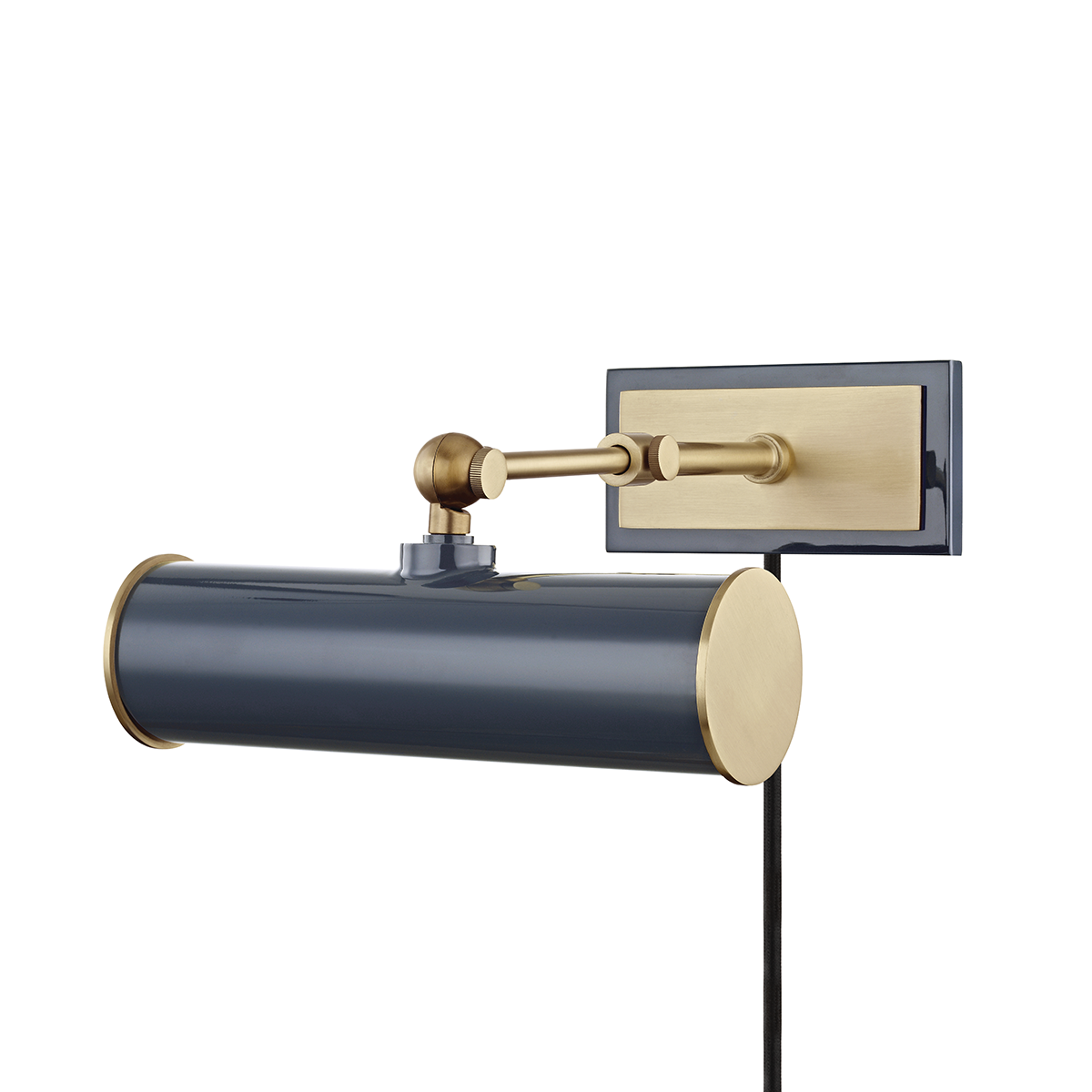 Holly Plug-In Sconce - Aged Brass/Navy | ready to ship!