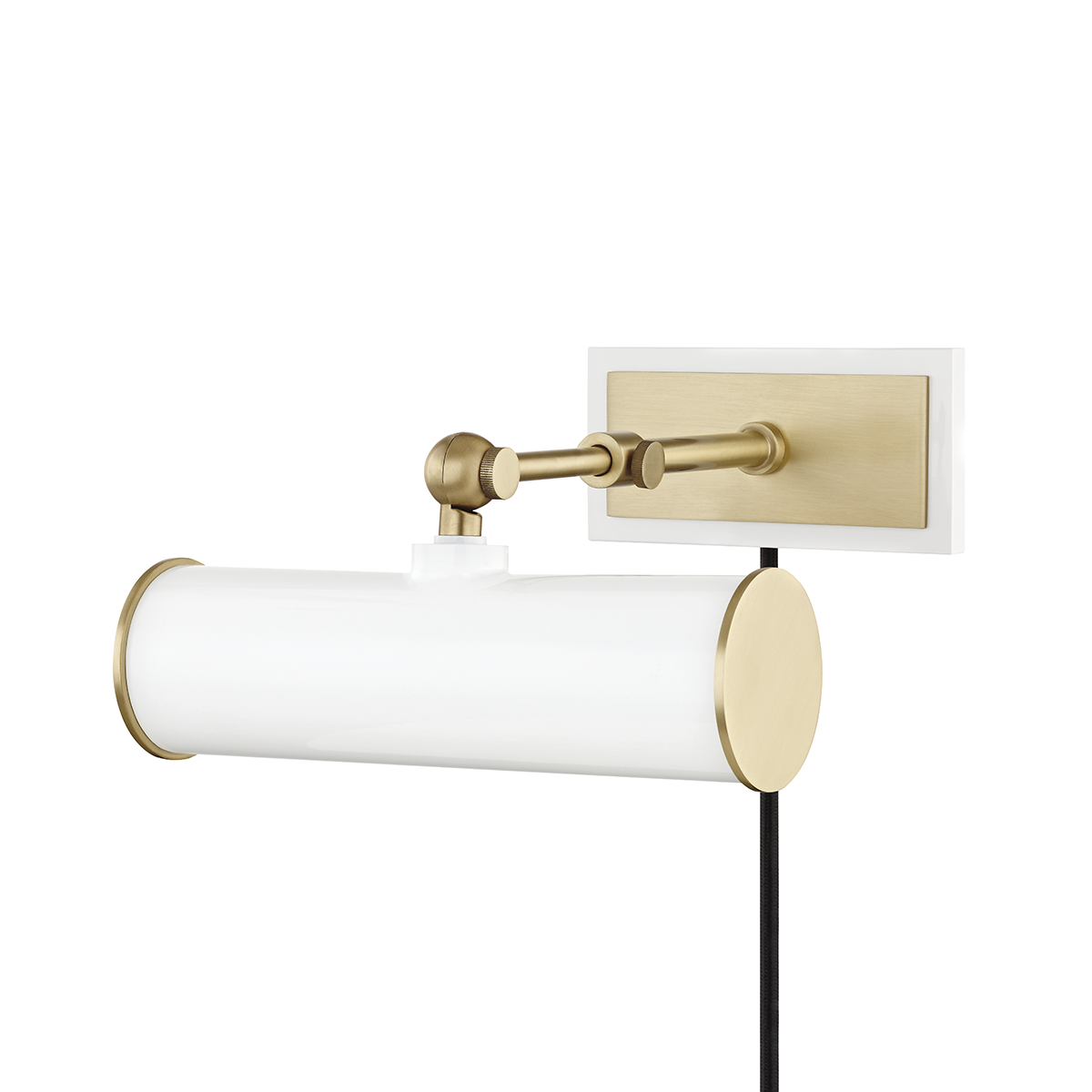 Holly Plug-In Picture Light - Aged Brass/Soft Off White | ready to ship!