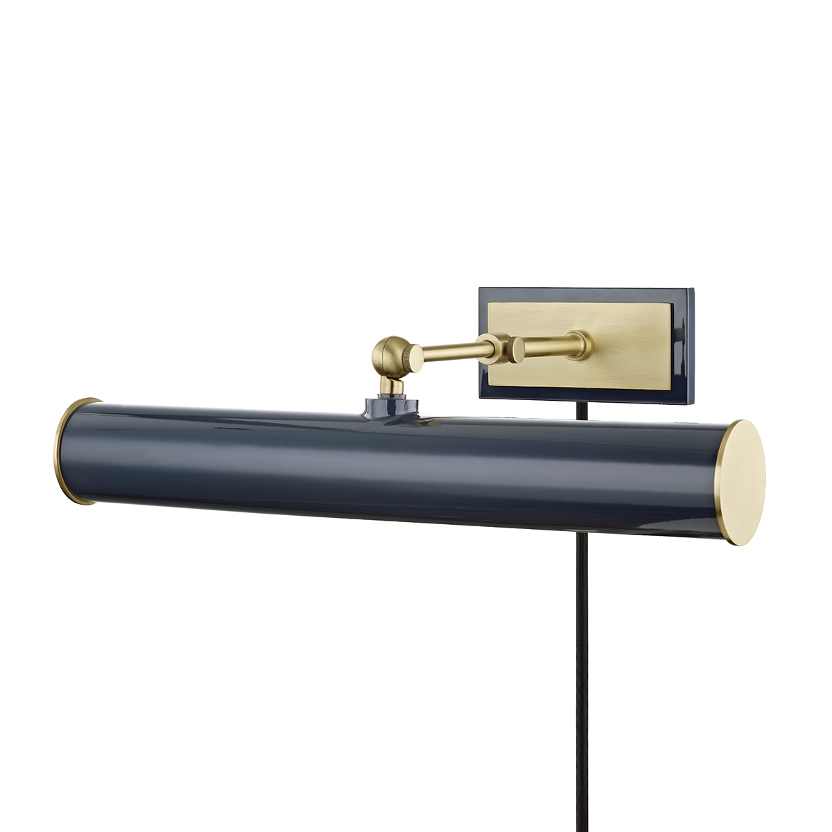 Holly Plug-In Picture Light - Aged Brass/Navy | ready to ship!