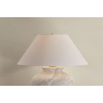 The Allards table lamp draws inspiration from traditional pottery and the beauty of artisan glazing. Its ceramic, urn-like silhouette is finished in Watercolor Sand with a painterly application that lends movement to the surface. Amethyst Home provides interior design, new home construction design consulting, vintage area rugs, and lighting in the Portland metro area.