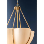 Celebrating the beauty of natural materials, the sophisticated Amberley pendant features a unique natural rope suspension and ethereal opal matte glass shade. Resembling a quatrefoil shape from above, the shade has four scalloped edges that nod to its botanical underpinnings. Amethyst Home provides interior design, new home construction design consulting, vintage area rugs, and lighting in the Austin metro area.