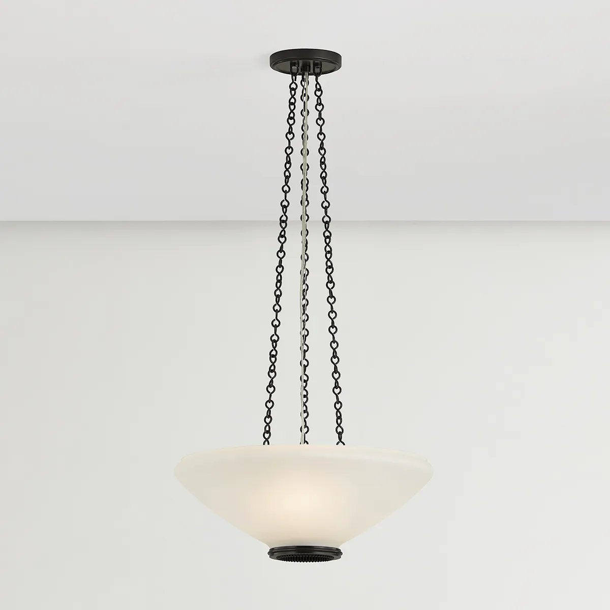 The traditional silhouette of the Awosting pendant receives a fashionable update with jewelry-inspired details. Blown from opal matte glass, the shade’s softened edges evoke a sense of calm, organic beauty. As light passes through the oculus, the lace-like metalwork becomes more noticeable. Amethyst Home provides interior design, new home construction design consulting, vintage area rugs, and lighting in the Monterey metro area.