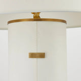 Characterized by its parchment-wrapped body, stitch detailing, and clasp-like Patina Brass accents, Bond is both relaxed and refined. Light filters through the tapered parchment shade, creating a warm, ambient glow that adds to the design's natural, organic feel. Amethyst Home provides interior design, new home construction design consulting, vintage area rugs, and lighting in the Laguna Beach metro area.