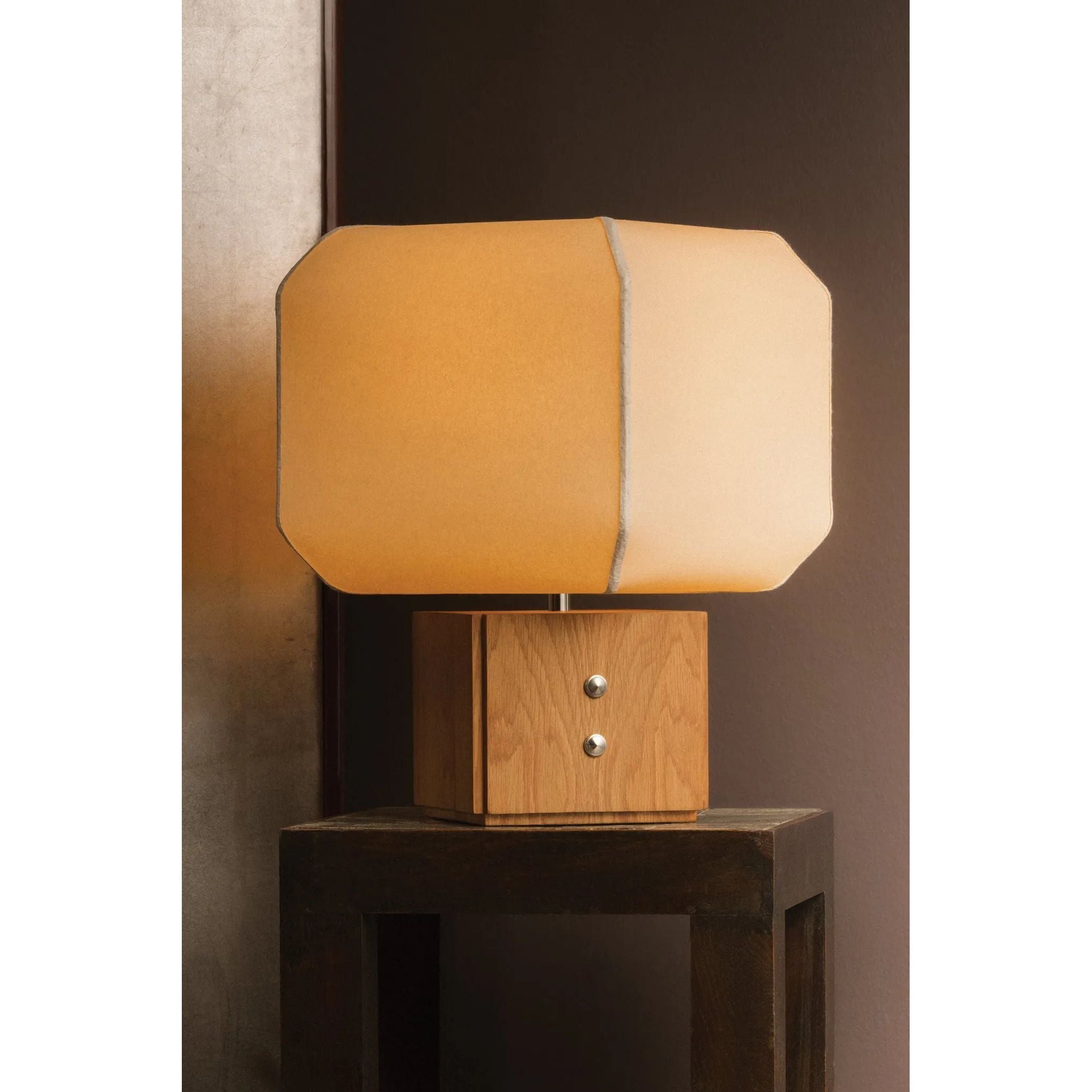 Brice is a study in contrast—pairing lightness and structure through a sculptural, design-forward silhouette. A handmade paper voluminous shade, appears to gently billow from its solid white oak base, evoking a sense of quiet movement. Decorative Polished Nickel buttons lend a subtle detail that elevates the piece with just the right edge Amethyst Home provides interior design, new home construction design consulting, vintage area rugs, and lighting in the Alpharetta metro area.