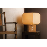 Brice is a study in contrast—pairing lightness and structure through a sculptural, design-forward silhouette. A handmade paper voluminous shade, appears to gently billow from its solid white oak base, evoking a sense of quiet movement. Decorative Polished Nickel buttons lend a subtle detail that elevates the piece with just the right edge Amethyst Home provides interior design, new home construction design consulting, vintage area rugs, and lighting in the Kansas City metro area.